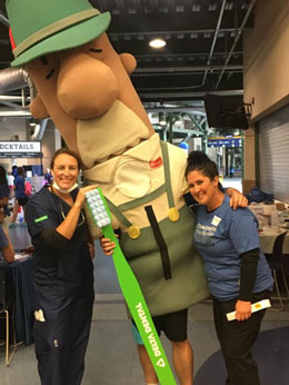 Pediatric Dentists with the Brewer mascot.